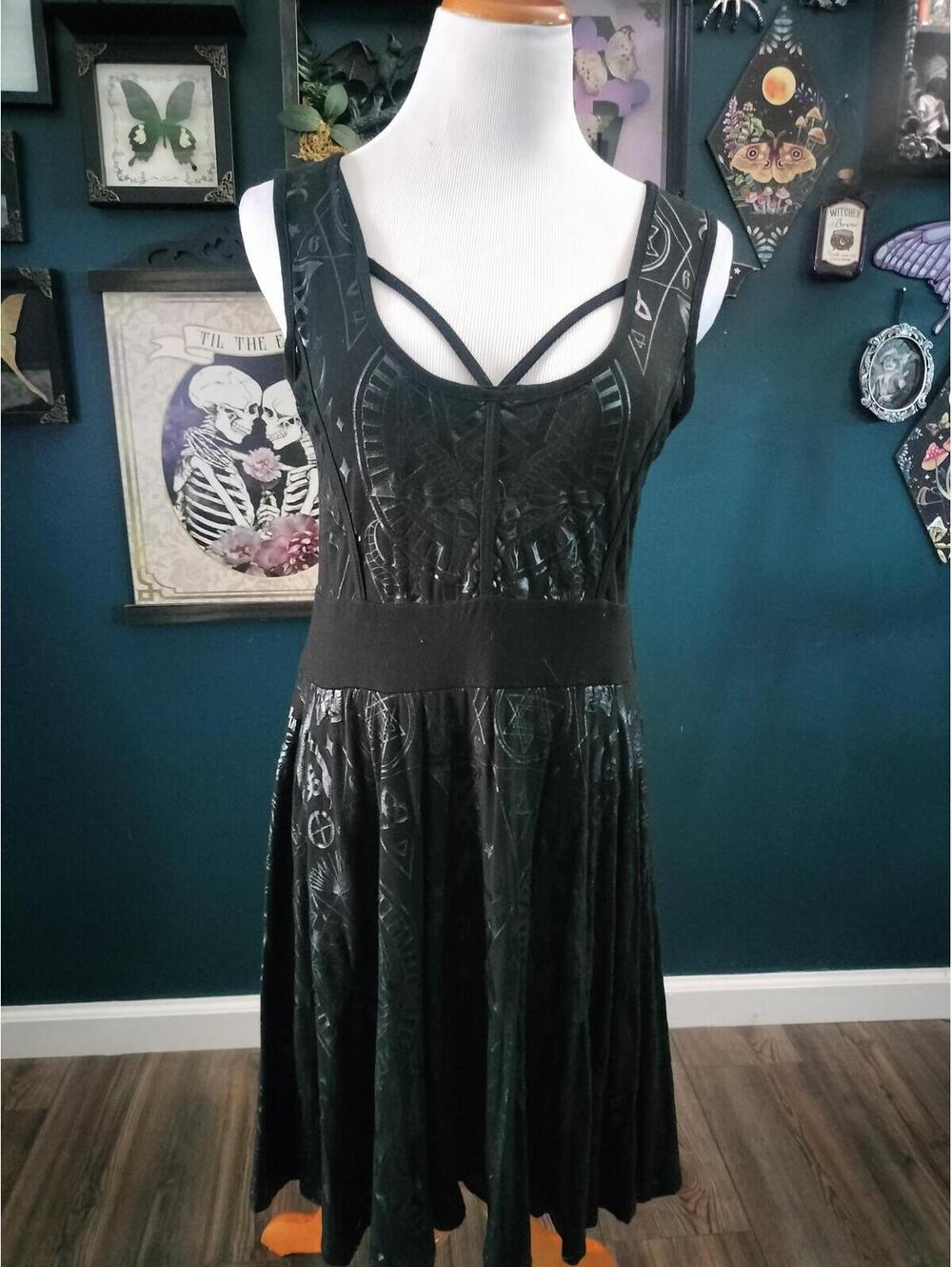 KILLSTAR black  gothic skater dress